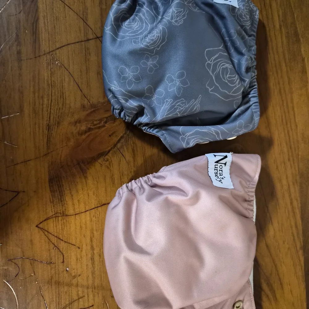 Kids Floral Diaper Covers - Brown and Gray